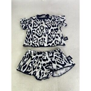 Pixie Lane Leopard Print Short Sleeve Shirt Shorts For Most 18in Doll Clothing